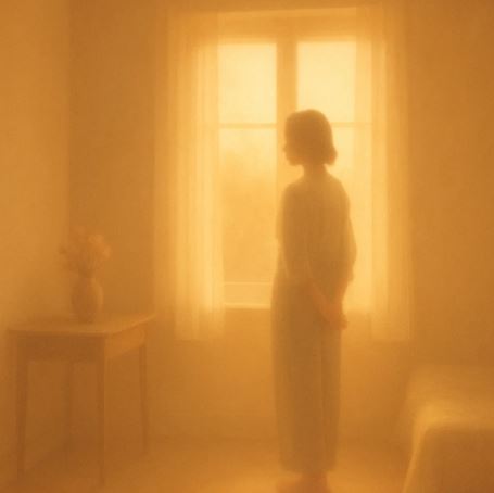 A calm morning scene showing a person near a softly lit window, representing inner peace and the quiet process of emotional and physical healing.